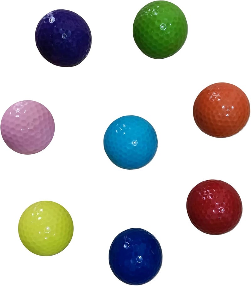 Xwejek Colored Golf Balls 8pcs Practice Mini Balls for Golf,Novelty Bright Miniature Ball Fun Set for All Golfer Indoor&Outdoor Putting - Image 3